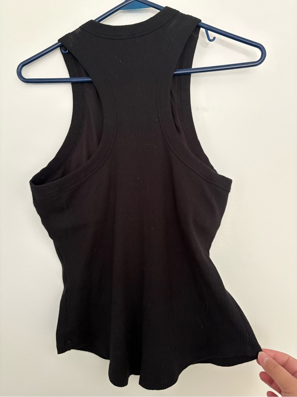 Fabletics Black Ribbed Racerback Tank - Picture 2 of 4